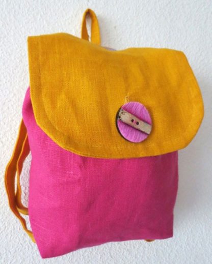 Ryggsäck Gul/cerise